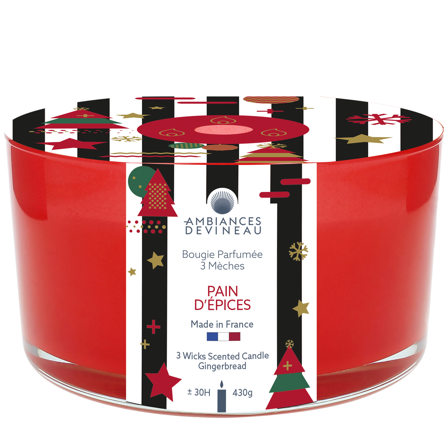 Vela Pan de Especias Triple Mecha 430 gr Ambiances Devineau de la marca Ambience Devineau en Aromaticks