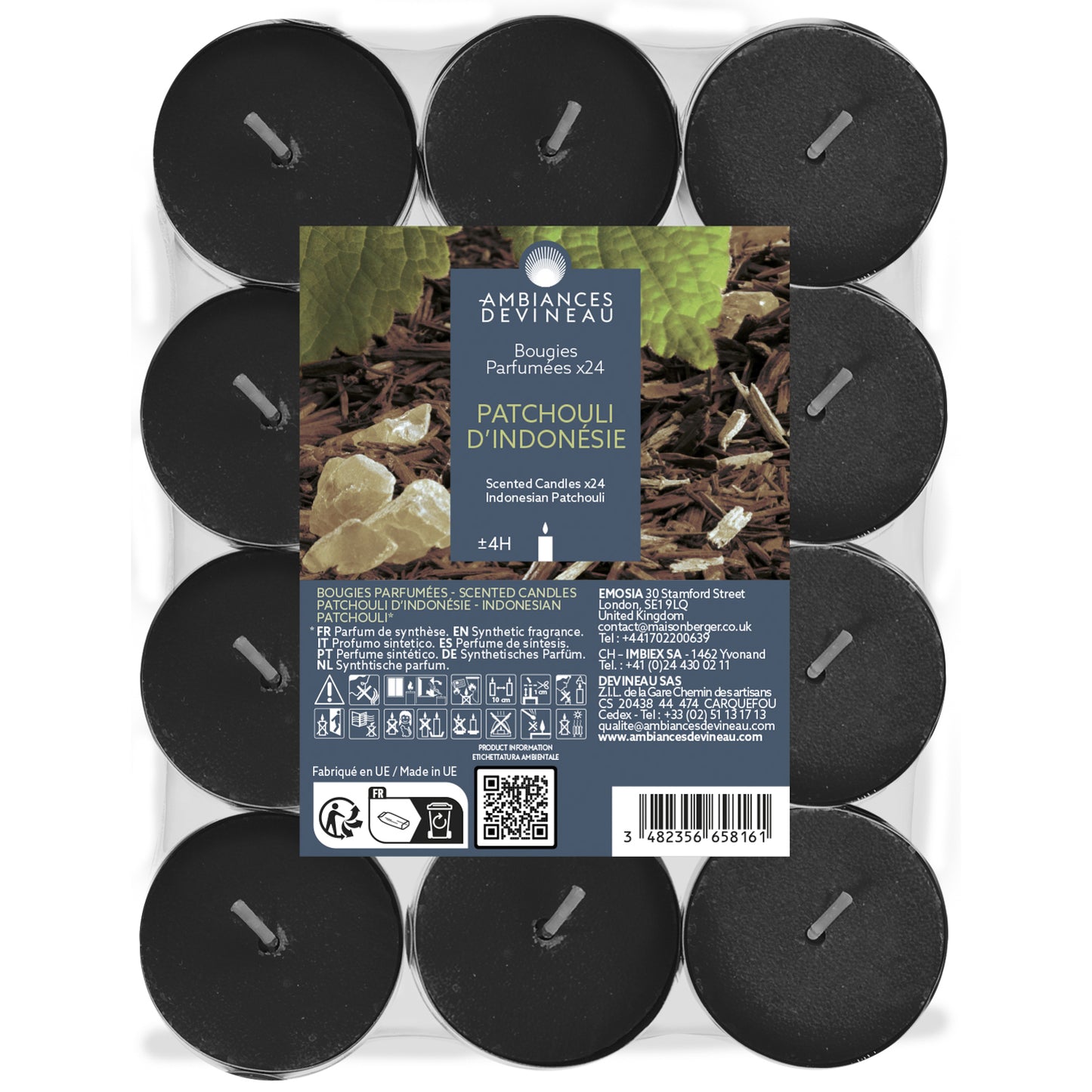 Velas d eté Patchouli de Indonesia 24 velas Ambiances Devineau de la marca Ambience Devineau en Aromaticks