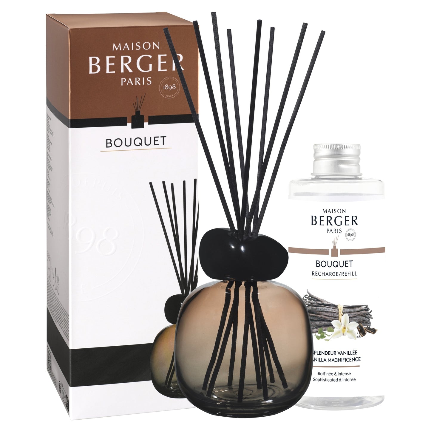 Bouquet Mineral Nude/Noir 180 ml Spendor Vainilla de la marca Maison Berger Paris en Aromaticks