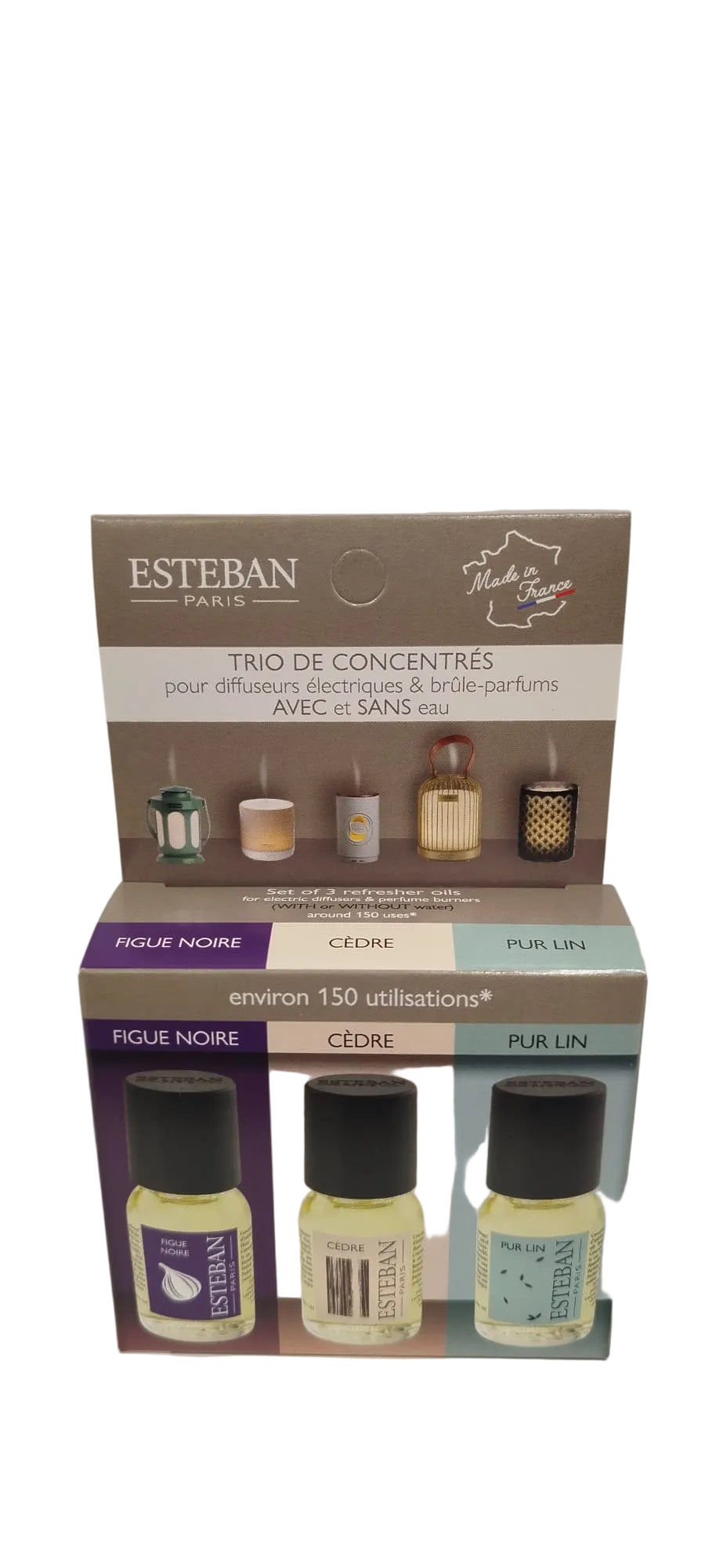 Trio Concentrados 3x14 Ml Figue Noire, Cedre, Pur Lin Esteban Paris