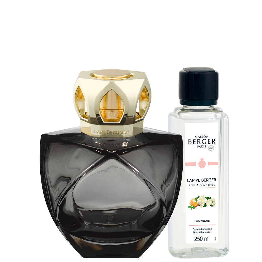 Cofre Lámpara Berger Eternity Black + Lady Flower 250 ml | Maison Berger