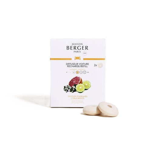 Pack 2 recargas difusor coche Envolee d'Agrumes de la marca Maison Berger Paris en Aromaticks