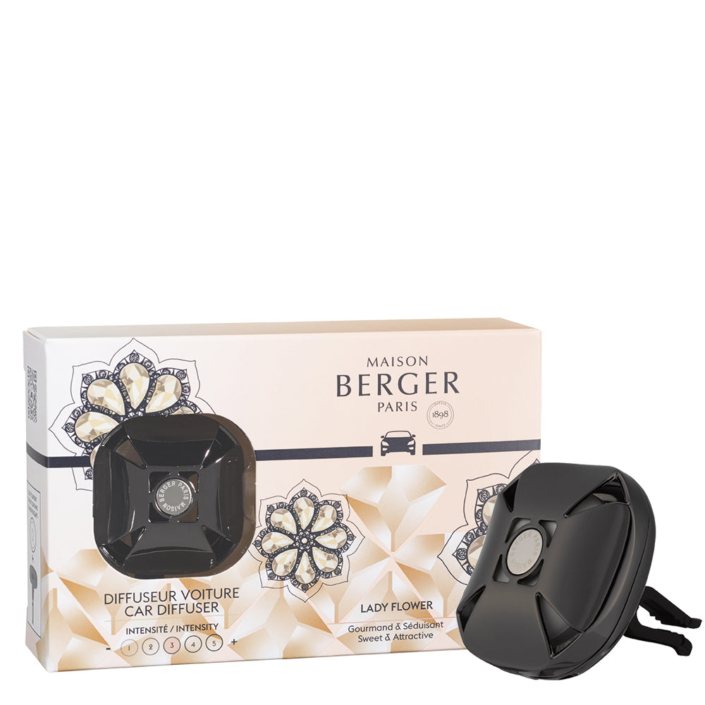Difusor Coche Eternity Gun Metal Lady Flower | Maison Berger | Estilo y Aroma