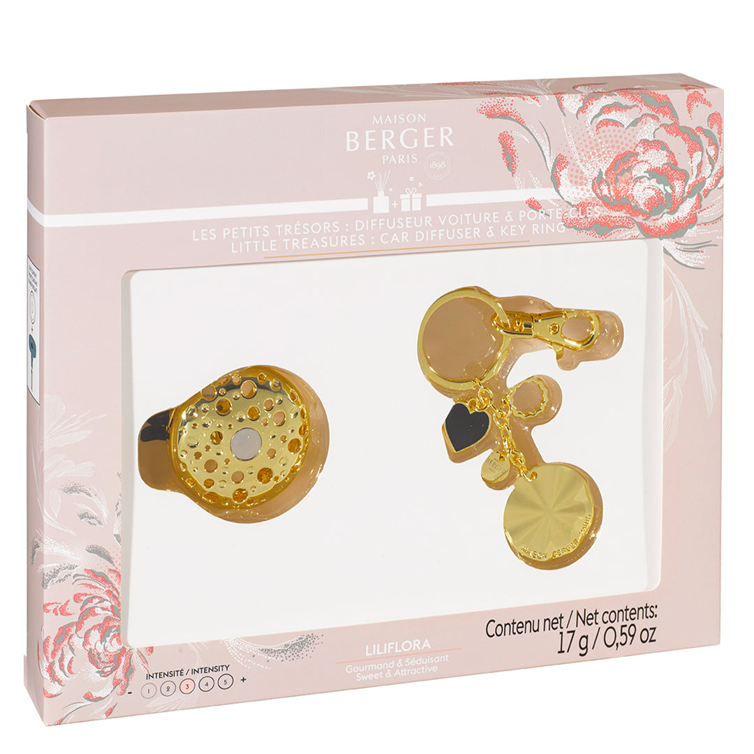 Pack regalo Ophelia oro difusor coche Maison Berger