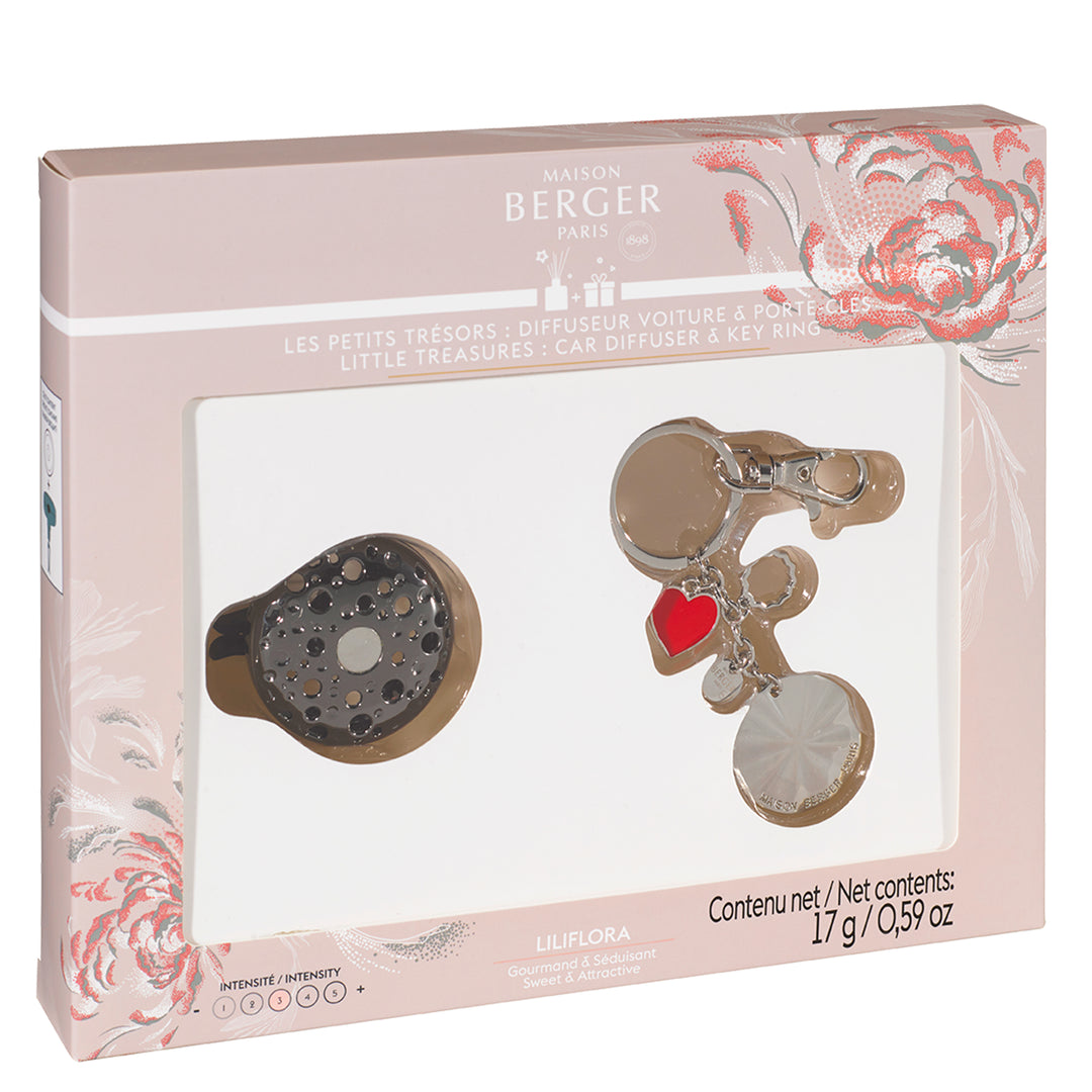 Pack regalo Ophelia Negro difusor coche Maison Berger