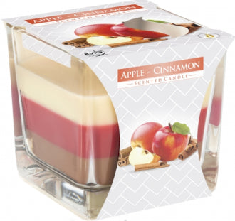 Vela manzana Canela Tricolor 170;gr aromaticks