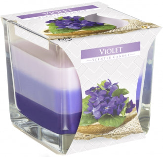 Vela tricolor Violeta 170 gr aromaticks