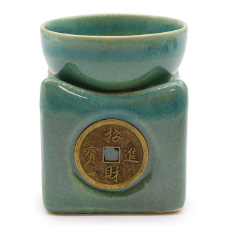 Turquoise ceramic burner