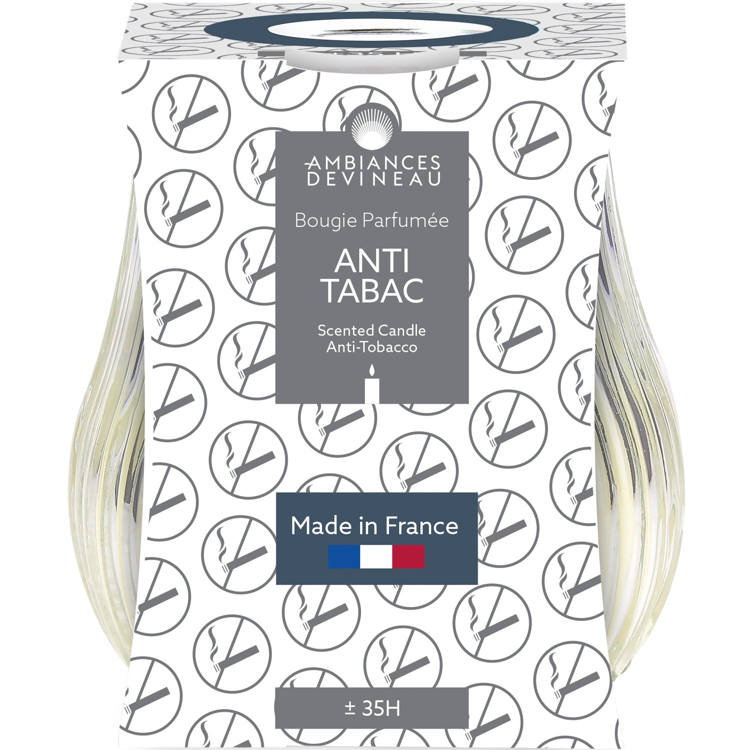 Vela Anti olor Tabaco 190 gr Ambiances Devineau de la marca Ambience Devineau en Aromaticks