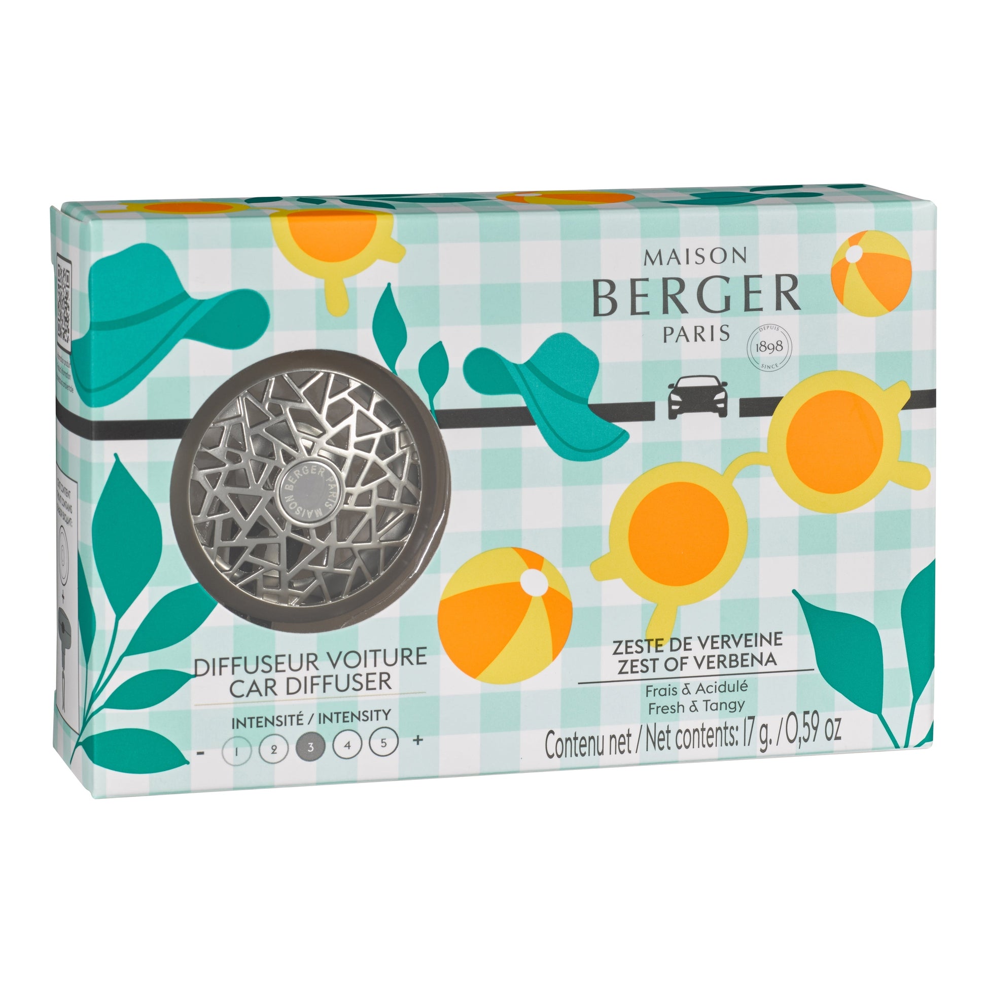 Difusor coche estival Zeste de Verveine Maison Berger de la marca Maison Berger Paris en Aromaticks