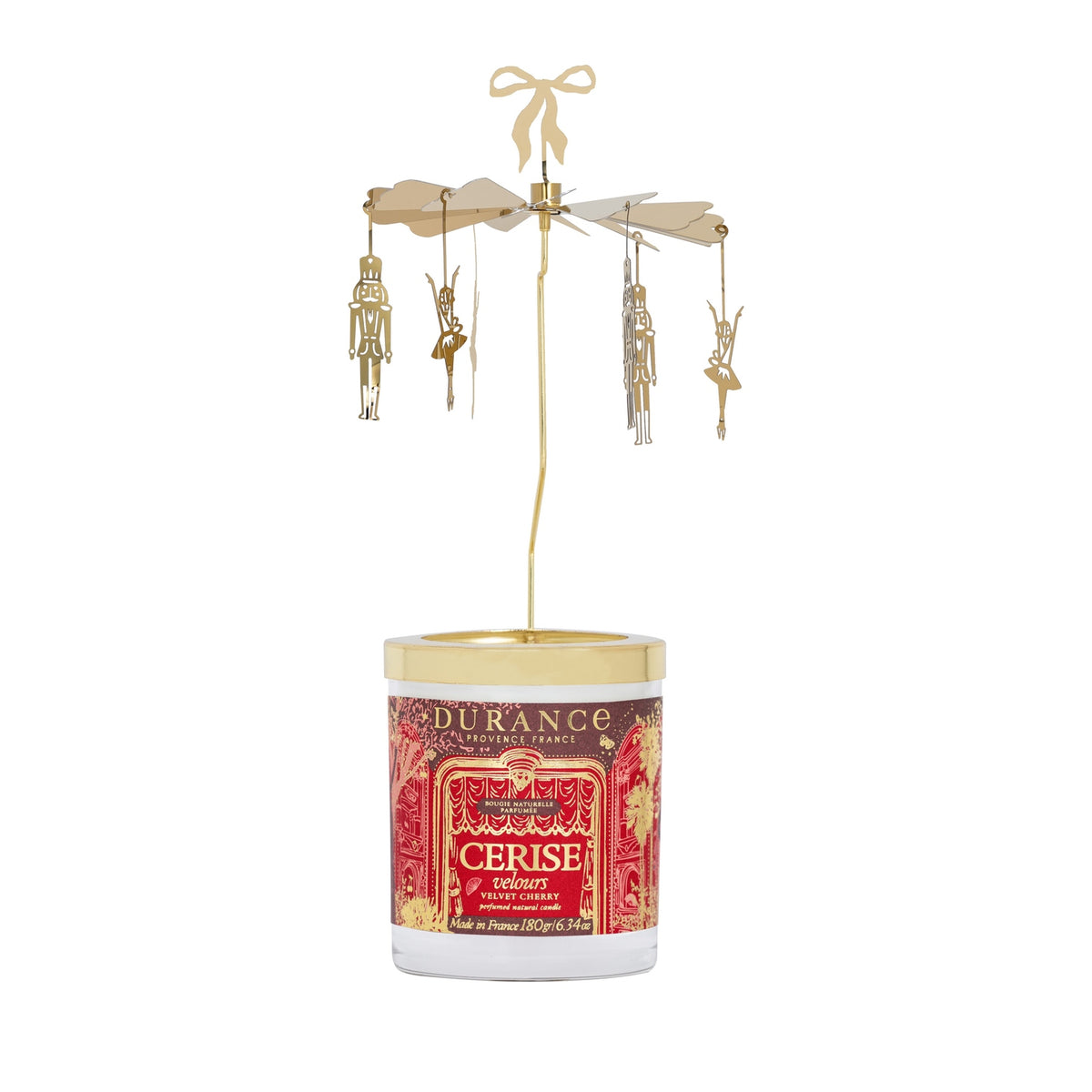 Carrusel y vela Cereza de Terciopelo 180gr Durance de la marca Durance en Aromaticks