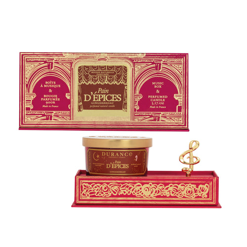 Caja musical y vela Pan de Especias 90 gr Durance de la marca Durance en Aromaticks