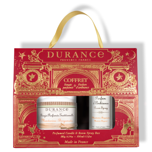 Pack Mandarina Bergamota Vela 180 gr y Spray 100 ml Durance