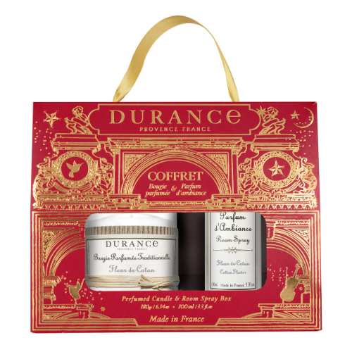 Pack Flor de Algodón Vela 180 gr y Spay 100 ml Durance