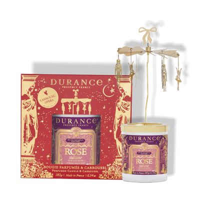 Carrusel y vela Rosa Sultana 180 gr Durance de la marca Durance en Aromaticks