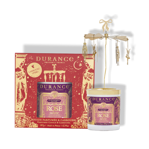 Carrusel y vela Rosa Sultana 180 gr Durance de la marca Durance en Aromaticks
