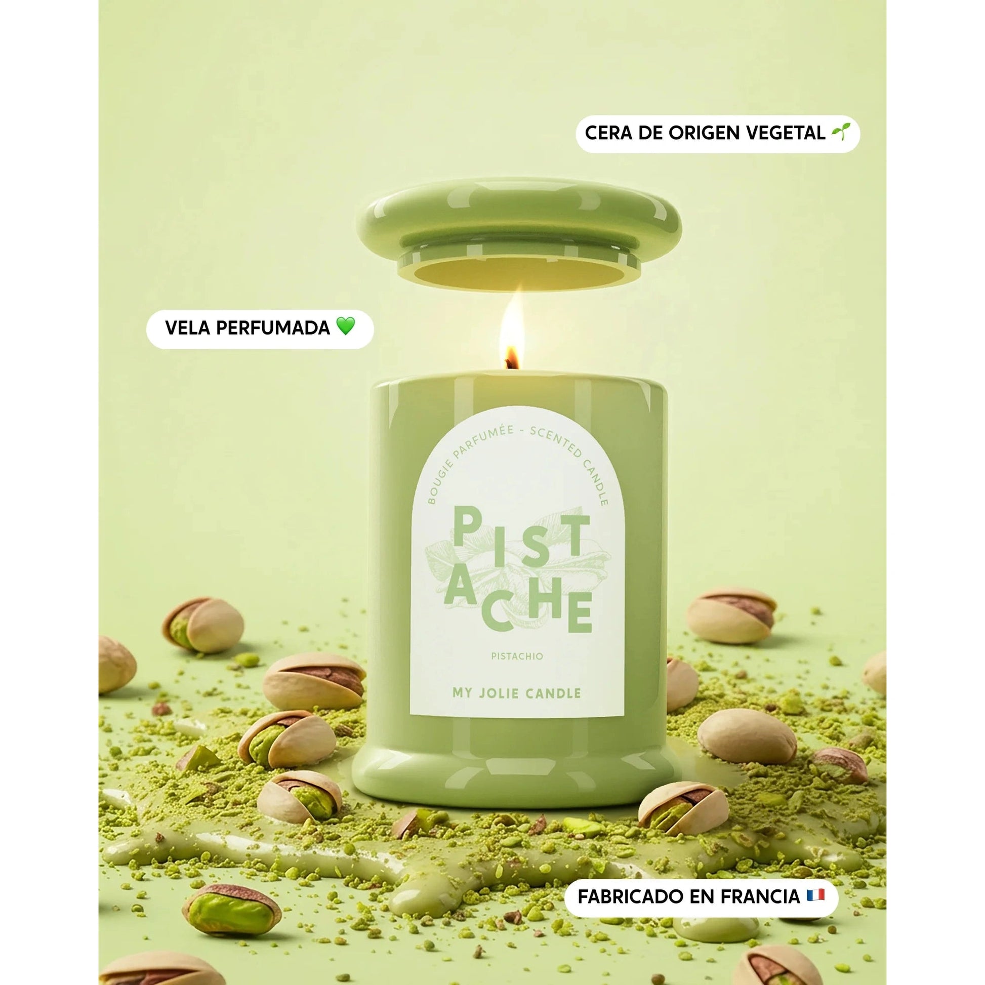 Vela Trendy Pistacho 150 gr My Jolie Candle de la marca My Jolie Candle en Aromaticks