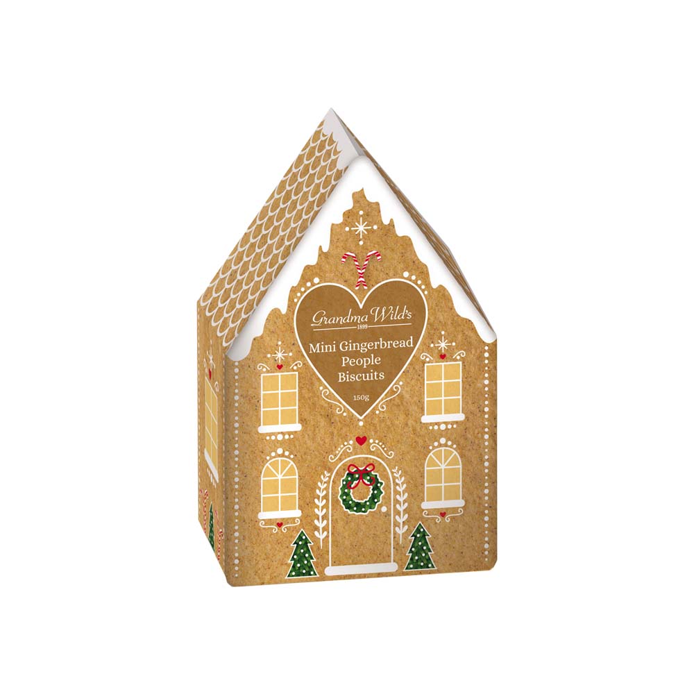 Caja de galletas casa de Jengibre 150 gr Grandma Wilds