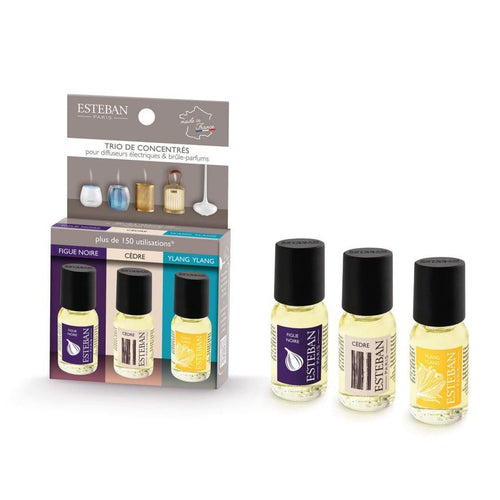 Trio concentrados Higo Negro, Cedre, Ylang Ylang 3x15 ml de la marca Esteban Paris Parfums en Aromaticks