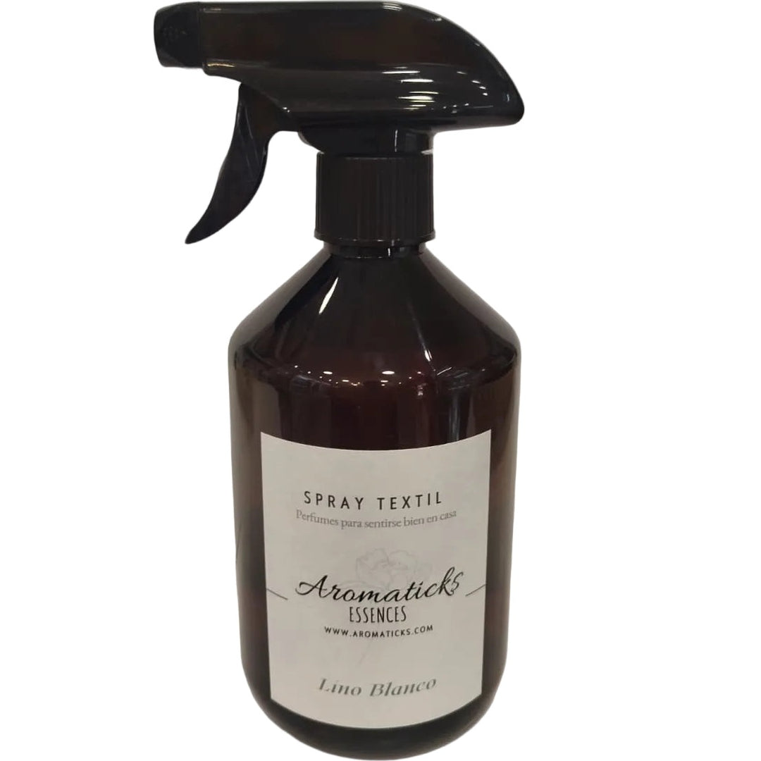 Spray Textil Lino Blanco 500ml: Elimina Olores y Perfuma | Aromaticks.