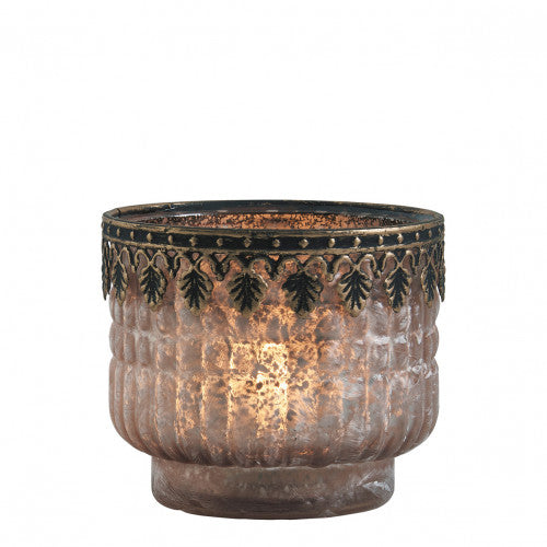 Portavelas Rosa Oro viejo Mathlde M