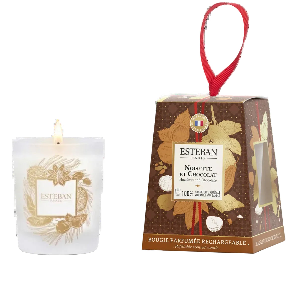 Vela Avellana Chocolate 180 Gr Esteban Paris de la marca Esteban Paris Parfums en Aromaticks