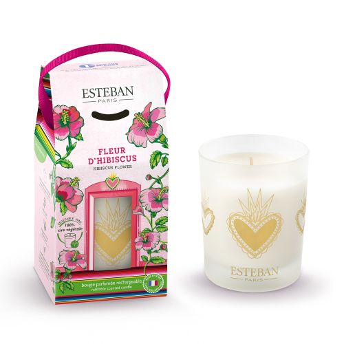 Vela Flor de Hibiscus 180 Gr Esteban Paris de la marca Esteban Paris Parfums en Aromaticks