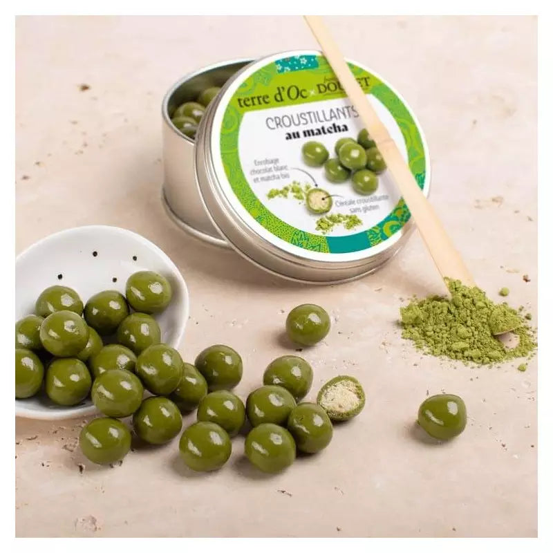 Bolas crujientes Chocolate blanco Matcha 90 Gr Terre d,OC de la marca Terre d'Oc en Aromaticks