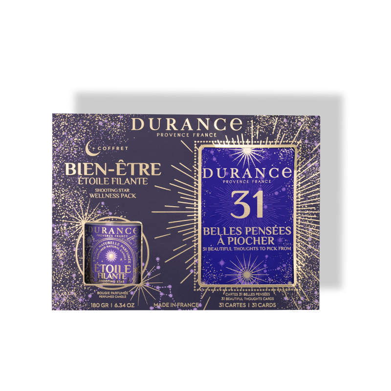 Cofre cartas positivas + Vela Estrella Fugaz 180 gr Durance