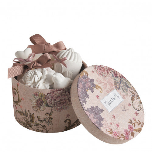 Caja 5 cerámicas perfumadas Rose Elixir de la marca Mathilde M en Aromaticks