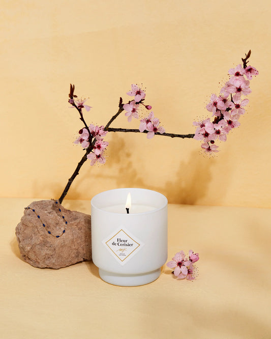 Cherry Blossom Jewel Candle Black Bracelet