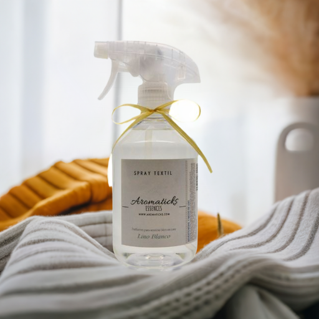Spray Textil Lino Blanco 500ml: Elimina Olores y Perfuma | Aromaticks.