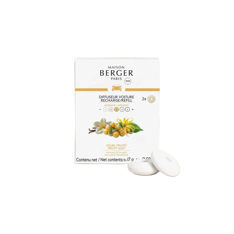 Pack dos recargas difusor coche Soleil Fruite Maison Berger de la marca Maison Berger Paris en Aromaticks