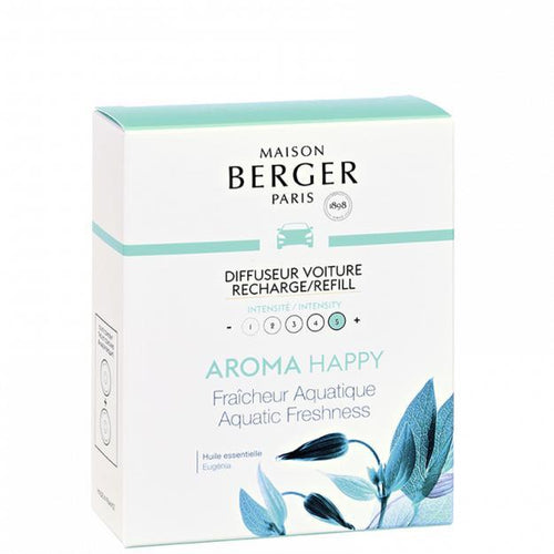 Pack 2 recargas difusor coche HAPPY de la marca Maison Berger Paris en Aromaticks