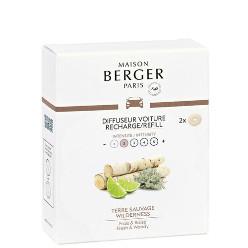 Pack 2 recargas difusor coche Terre Sauvage de la marca Maison Berger Paris en Aromaticks