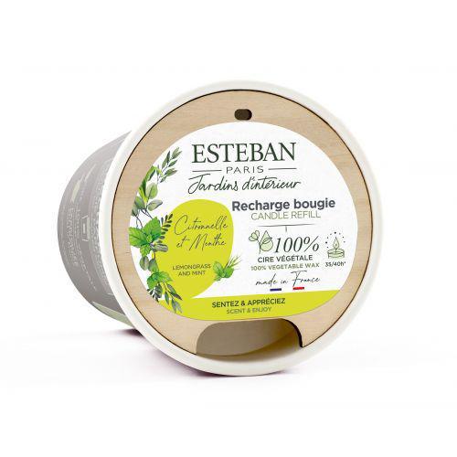 Recarga de vela Citronela Y menta 180 gr-Esteban Paris Parfums-Aromaticks