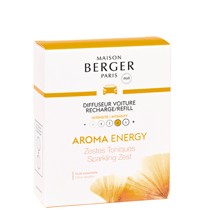 Pack 2 recargas difusor coche Energy de la marca Maison Berger Paris en Aromaticks