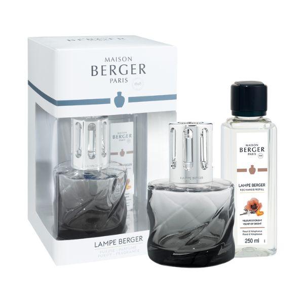 Maison Berger Paris - Cofre Lámpara Spirale Negra + Velours D,orinet 250 ml - Aromaticks