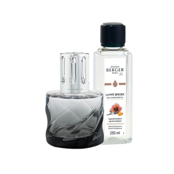 Maison Berger Paris - Cofre Lámpara Spirale Negra + Velours D,orinet 250 ml - Aromaticks